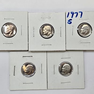 Roosevelt Dimes. Lot of (17) Cameo and Uncirculated Non-Silver Roosevelt Dimes.