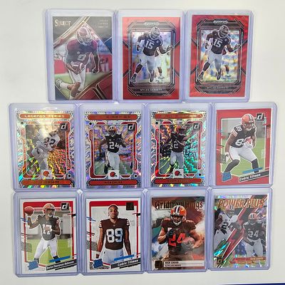 Cleveland Browns Pulls! . (11) 2023 Panini, Cleveland Browns Pulls including; 
Donruss "Elite 
