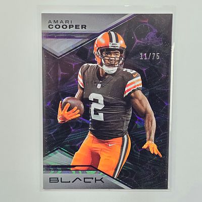 Amari Cooper insert. 2023 Panini "Black" Amari Cooper Purple Card #29 11/75 
*Card looks to be 