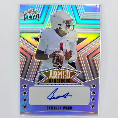Cameron Ward 5/10. 2024 Leaf Metal Prismatic Silver "Armed &amp; Dangerous" Cameron Ward 