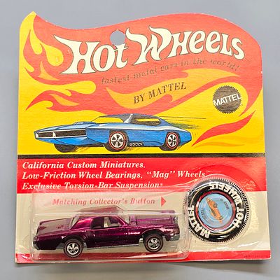 Hot Wheels Continental Mark III BP. Hot Wheels Redline magenta Continental Mark III blister pack 