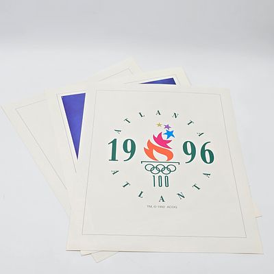 1990s & 2000 Olympic Prints. Lot of (3) Olympics Museum Reproduction Prints including:
1996