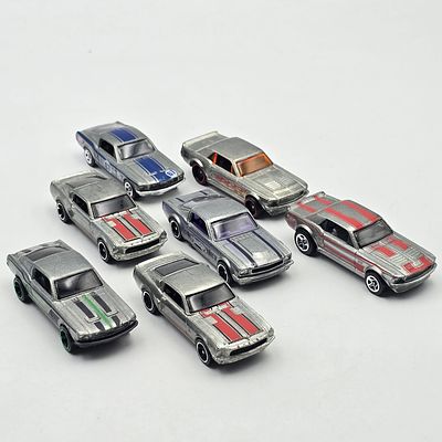Hot Wheels Zamac Mustang lot of 7 
Includes 7 different Zamac Mustangs as seen 
All appear to 