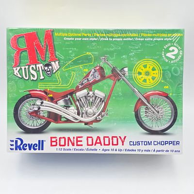 Revell Chopper Model Kit. This lot includes a Revell Bone Daddy custom Chopper Model kit (2006) 
