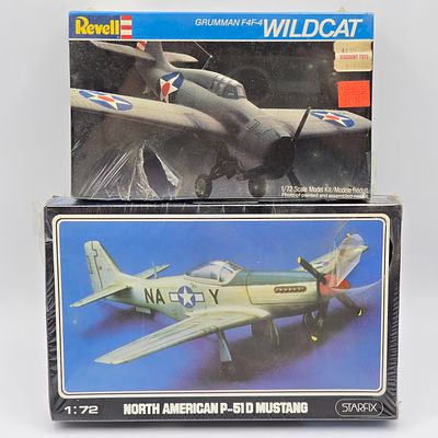 Pair of Plane Model Kits . Pair of Plane Model Kits, one Revell and one Starfix. Both with box 