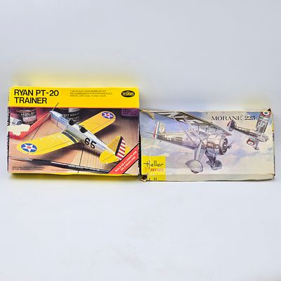 Pair of Plane Model Kits . Pair of Plane Model Kits, one being Testors and one being Heller. 
