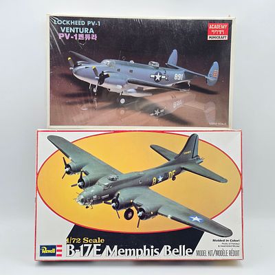 Pair of Plane Model Kits . Pair of Plane Model kits, one Revell and one Minicraft. Both have box 