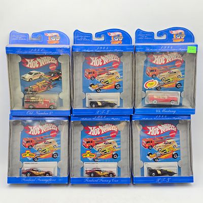 Lot of 6 Hot Wheels 30th Anniversary Diecast. Set of 6 Hot Wheels diecast models from the 30th 