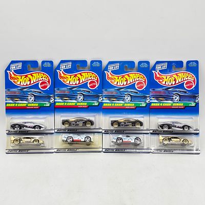 Pair of Hot Wheels Series Sets. Lot of 8 Hot Wheels Diecast Vehicles from the Dash 4 Cash Series 