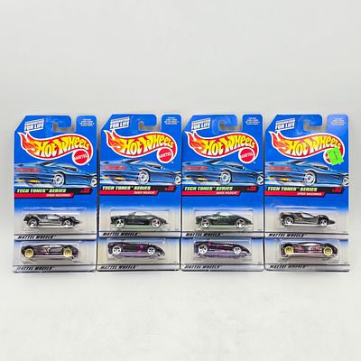 Hot Wheels Tech Tones Series Lot of 8. Lot of 8 Hot Wheels diecast cars from the Tech Tones 