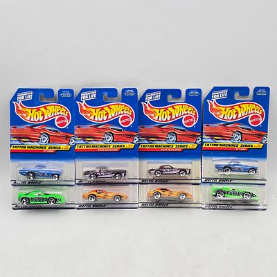 Hot Wheels Tattoo Machines Lot of 8. Lot of 8 Hot Wheels Diecast Vehicles from the Tattoo 
