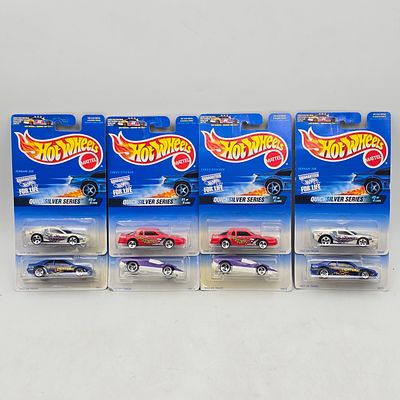Pair of Quicksilver Sets. Lot of 8 Hot Wheels Diecast Vehicles from the Quicksilver Series 