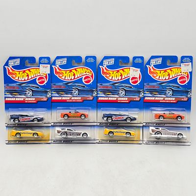 Hot Wheels Sugar Rush Series Lot of 8. Lot of 8 Hot Wheels diecast cars from the Sugar Rush 