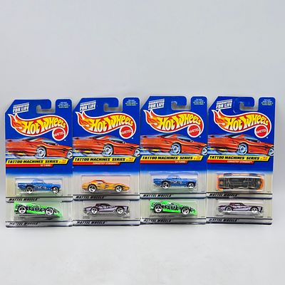 Hot Wheels Tattoo Machines Lot of 8. Lot of 8 Hot Wheels diecast cars from the Tattoo Machines 