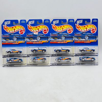 Hot Wheels Race Team IV Lot of 8. Lot of 8 Hot Wheels diecast cars from the Race Team Series IV 