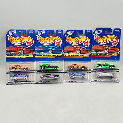 Hot Wheels Tattoo Machines Lot of 8. Lot of 8 Hot Wheels diecast cars from the Tattoo Machines 