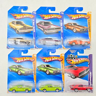 Lot of 6 Hot Wheels Dodge Muscle Cars. Group of 6 Hot Wheels diecast Dodge castings from early 