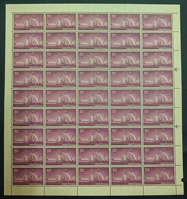 India 1958 India 1958 Exhibition, 15np - Mnh, condition as shown- Full Sheet of 45 Stamps