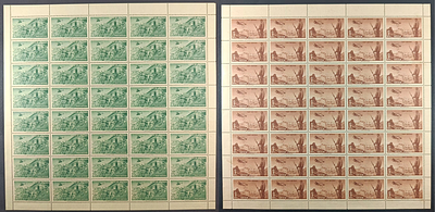 India 1963 Defence Campaign (Helicopter) 15np, (Parachute) 1r - Mnh - Set of 2 Sheets, Full
