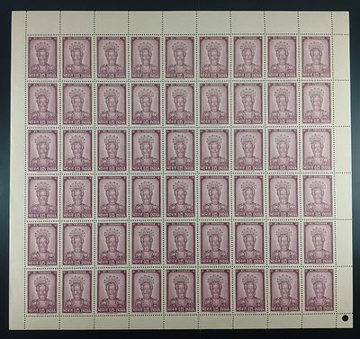 India 1964 St.Thomas , 15np - Mnh, brown gum - Full Sheet of 54 Stamps
