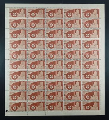 India 1967 Diamond Jubilee of Scout Movement in India, 15np - Mnh, brown spots - Full Sheet of 