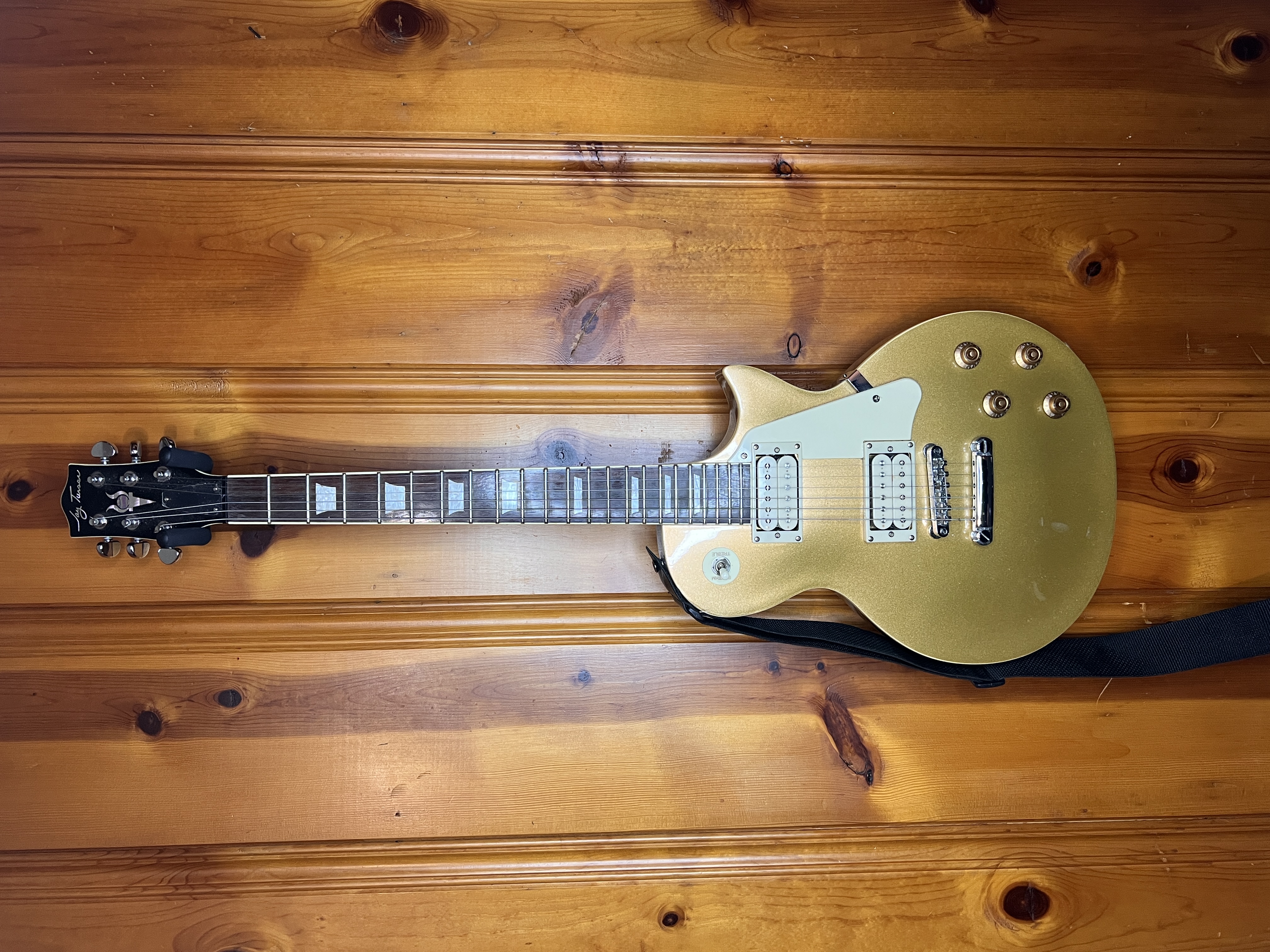 Jay Turser JT-220 Goldtop Single Cutaway Electric Guitar
