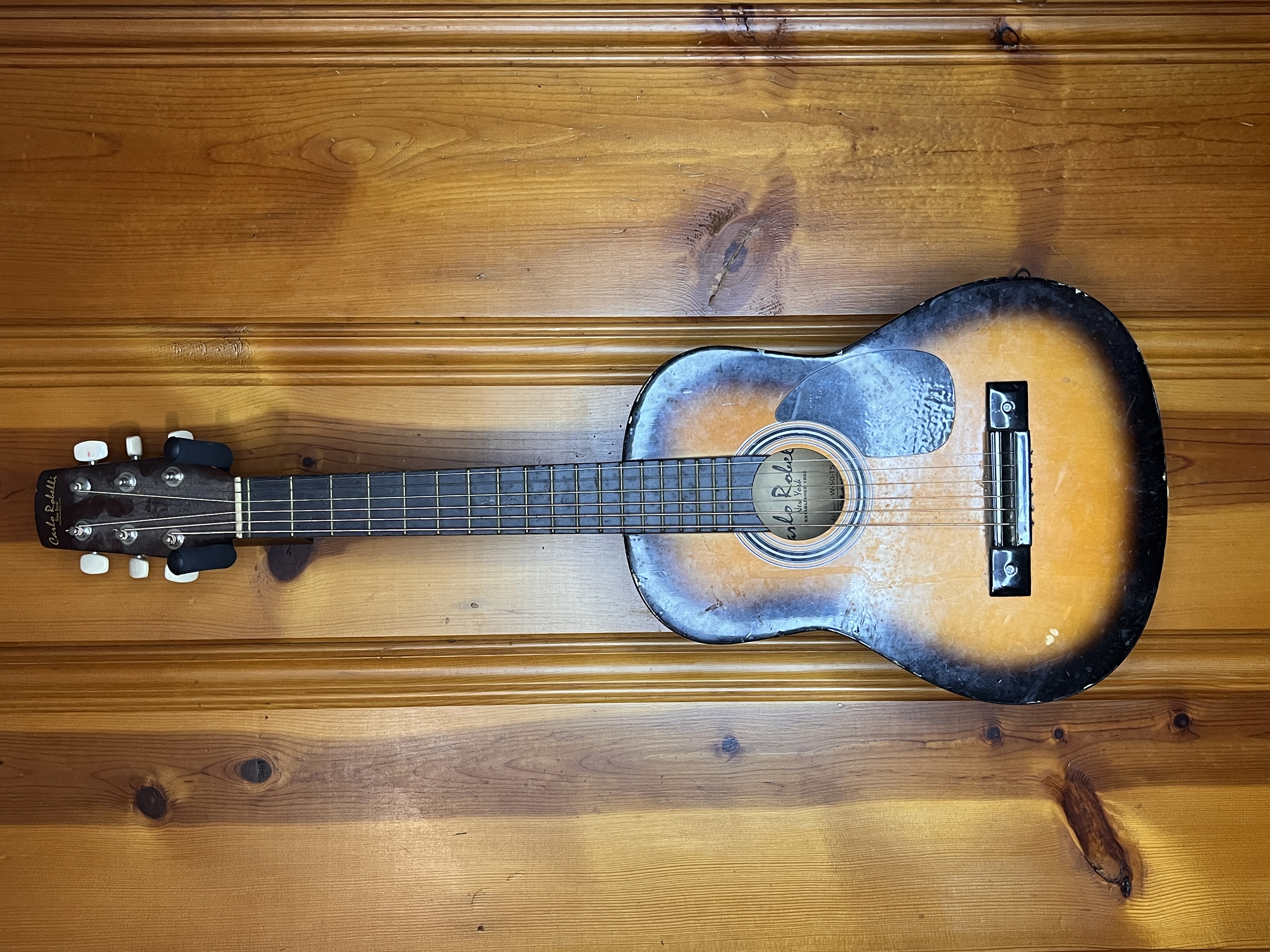 Carlo Robelli Model W-50-TS 3/4 Size Acoustic Guitar with Sunburst Finish