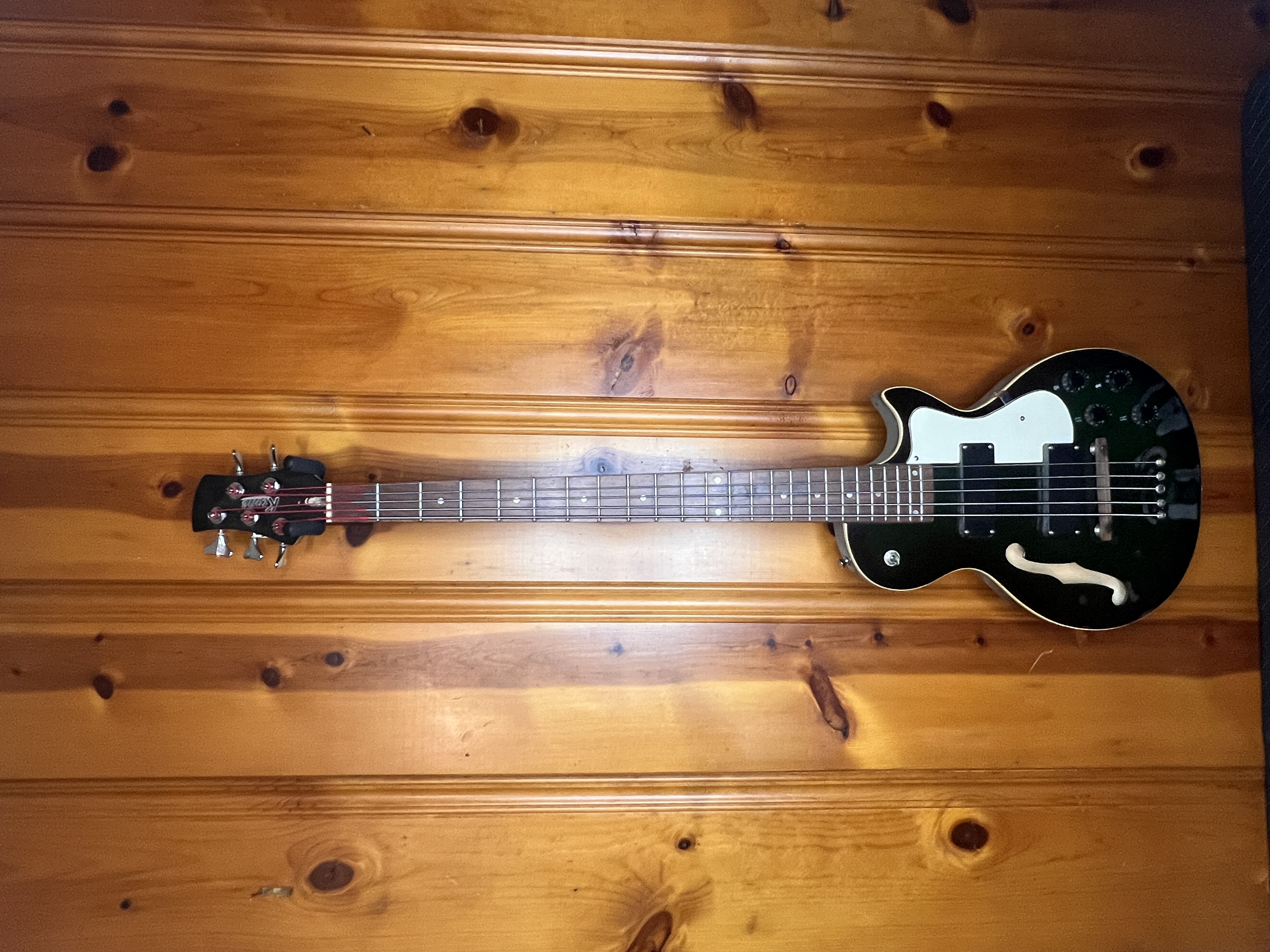 Ktone 5-String Semi-Hollow Body Electric Bass Guitar