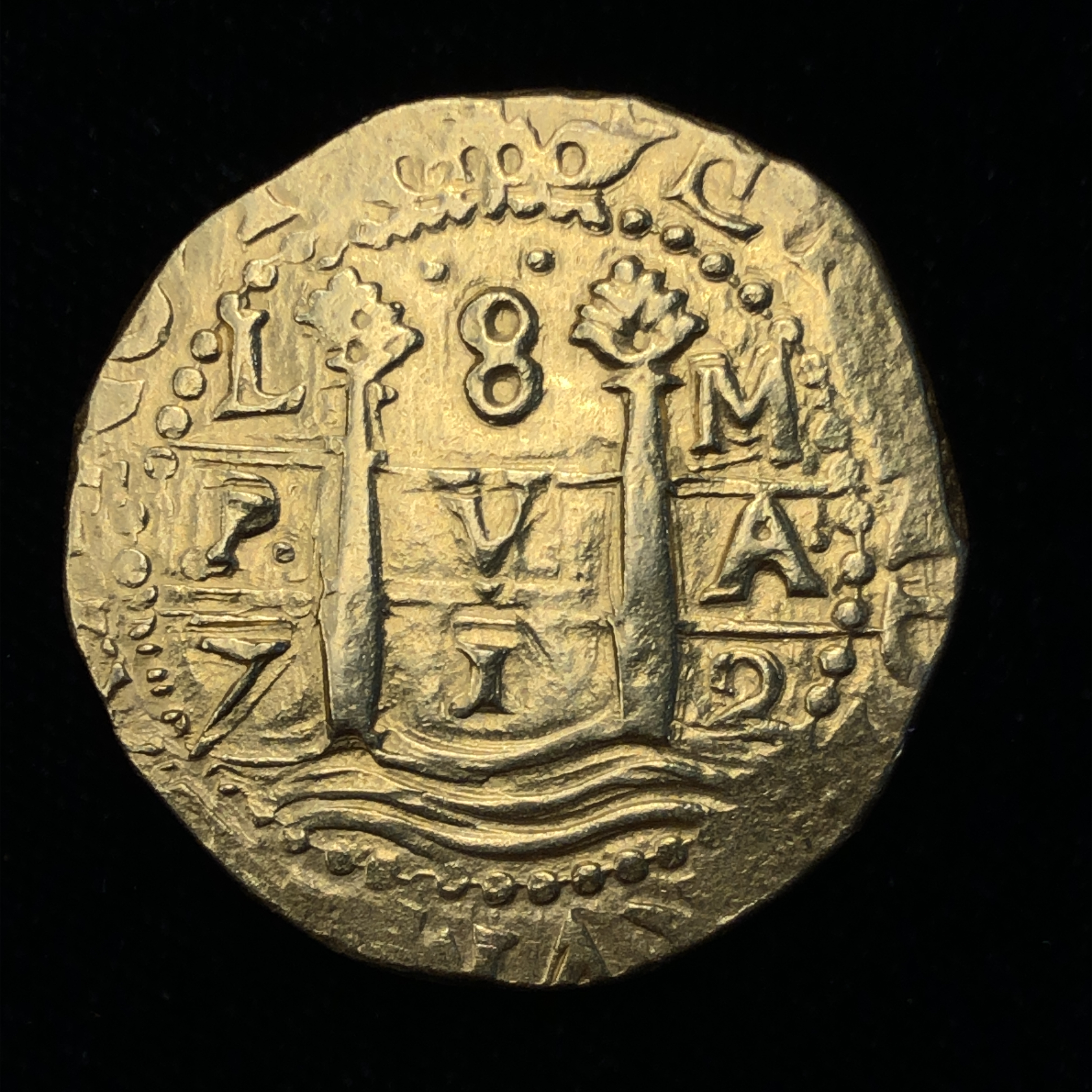 8 Escudos 1712 Certified Shipwreck Treasure Coin