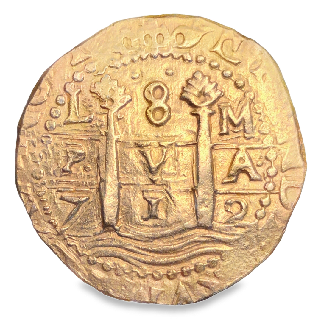 8 Escudos 1712 Certified Shipwreck Treasure Coin