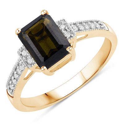 Green Tourmaline and Diamond Ring. QJ8421/62 - NLL
Elegant green tourmaline and diamond ring