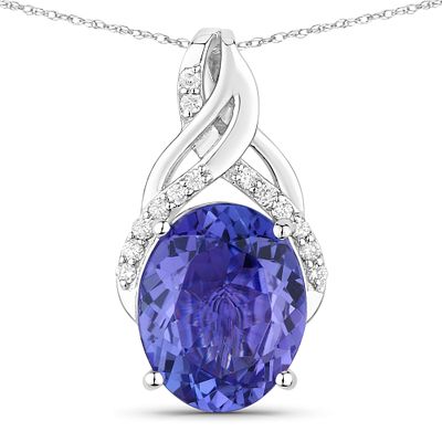 Tanzanite Diamond Pendant. QJ8421/118-EEL
Adorn your neckline with this captivating pendant
