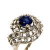 14K Diamond and Sapphire Ring. S/6.51-ASY 
This unique 14K white gold ring features a striking Image - 5