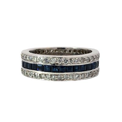Sapphire and Diamond Eternity Band. IS2172/17-ALY
A timeless symbol of enduring style, this