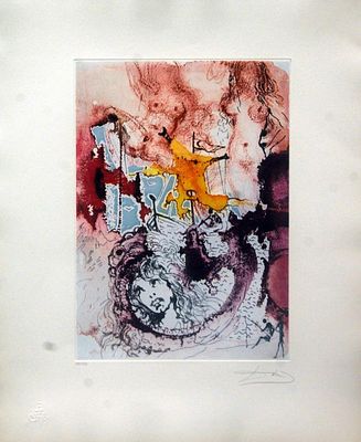 Salvador Dali Color Lithograph Hand Signed 1974. BAT725/5-YSSS
Description: Mayflower
