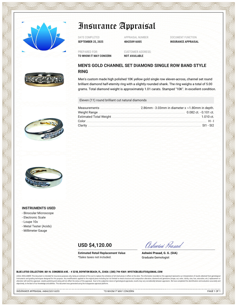 Mens Diamond Band Ring