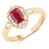 14K Ruby and Diamond Ring. QJ8421/39 - EYA 
This beautiful 14K yellow gold ring features a Image - 3