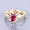 14K Ruby and Diamond Ring. QJ8421/39 - EYA 
This beautiful 14K yellow gold ring features a Image - 2