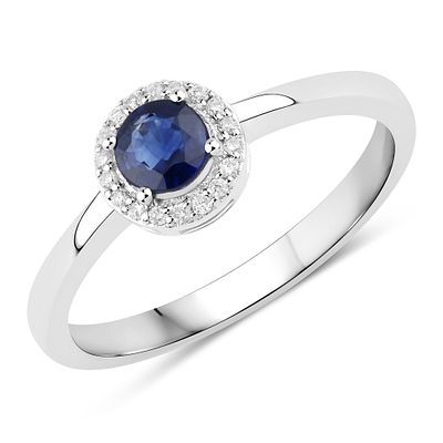 Blue Sapphire and Diamond Ring. *QJ8421/41 - NOE 
Discover timeless elegance with this exquisite 