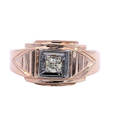 Men's Vintage Diamond Ring . S/3.2- OYS 
This is a distinctive men's vintage diamond ring 