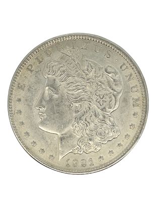 1921 Morgan Silver Dollar BU. S/26.7-ES 
TITLE DESCRIPTION: 1921 Morgan Silver Dollar BU 
