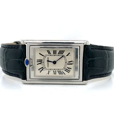 Cartier Tank Basculante Watch . S9/15.2_SS -ASSS 
TITLE DESCRIPTION: Cartier Basculante Watch 