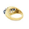 Cabochon Cut Sapphire & Diamond Ring. S/8-LYS 
This elegant 18k yellow and white gold ring Image - 4
