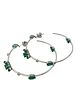 14K Emerald & Diamond Hoop Earrings. CJI1962/36-MLLK 
These stunning 14k white gold hoop Image - 1