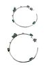 14K Emerald & Diamond Hoop Earrings. CJI1962/36-MLLK 
These stunning 14k white gold hoop Image - 2