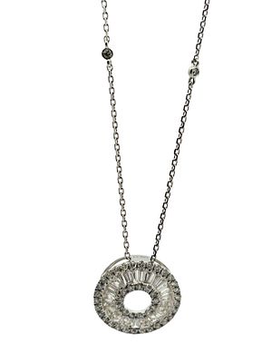 18K Diamond Pendant Necklace. CJI1962/26-MOLT 
This sophisticated 18k white gold necklace 