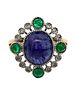 Tanzanite, Emerald & Diamond Ring. CJI1962/4-MSTS 
This exquisite ring features a substantial Image - 3