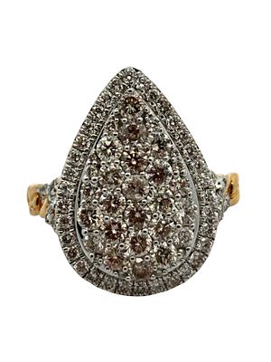 Diamond Ring. CJI1962/8-MOKS 
This luxurious and eye-catching ring, crafted in 14k two-tone gold 