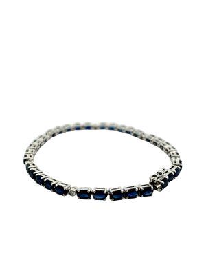 Blue Sapphire & Diamond Bracelet. CJI1962/23-MEYA 
This elegant 14K white gold bracelet is 