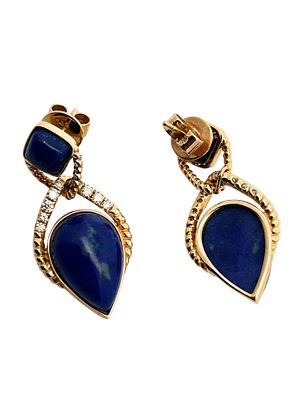 Lapis & Diamond Earrings. CJI1962/32-KTE 
These sophisticated earrings feature rich blue lapis 